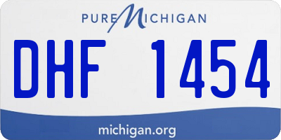 MI license plate DHF1454