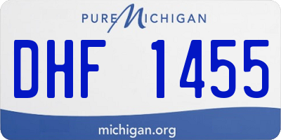 MI license plate DHF1455