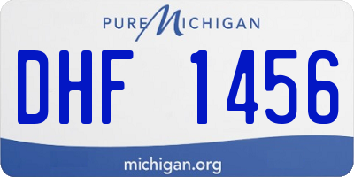 MI license plate DHF1456