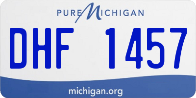 MI license plate DHF1457