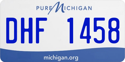 MI license plate DHF1458