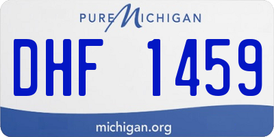 MI license plate DHF1459