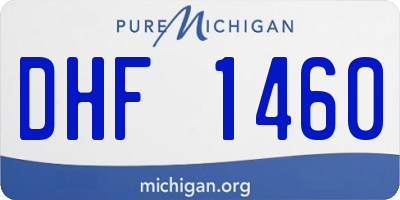 MI license plate DHF1460