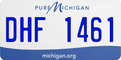 MI license plate DHF1461