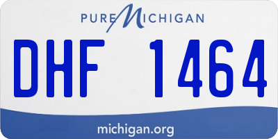 MI license plate DHF1464