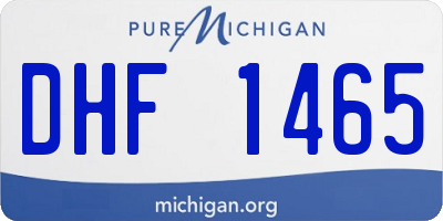 MI license plate DHF1465