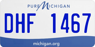 MI license plate DHF1467