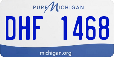 MI license plate DHF1468