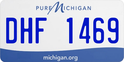 MI license plate DHF1469