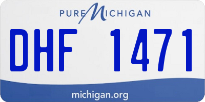 MI license plate DHF1471