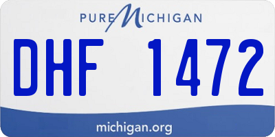 MI license plate DHF1472