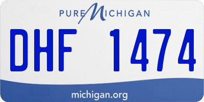 MI license plate DHF1474