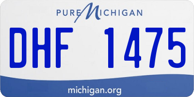 MI license plate DHF1475