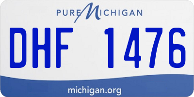 MI license plate DHF1476