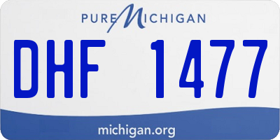 MI license plate DHF1477