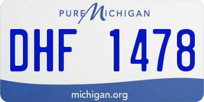 MI license plate DHF1478