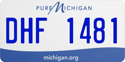MI license plate DHF1481