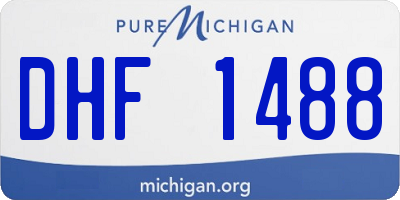 MI license plate DHF1488