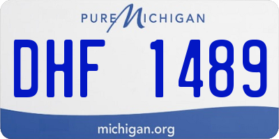 MI license plate DHF1489