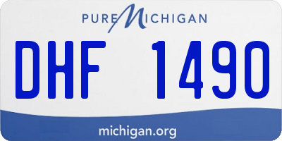 MI license plate DHF1490