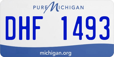 MI license plate DHF1493
