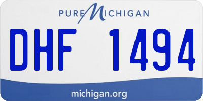 MI license plate DHF1494