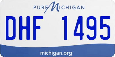 MI license plate DHF1495