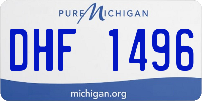 MI license plate DHF1496