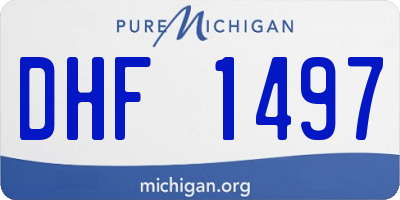 MI license plate DHF1497