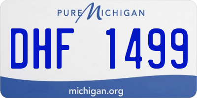 MI license plate DHF1499