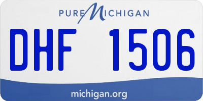 MI license plate DHF1506