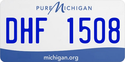 MI license plate DHF1508
