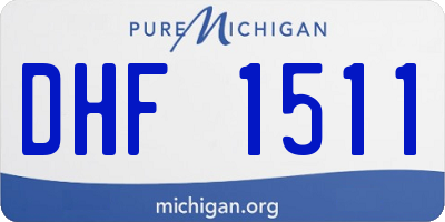 MI license plate DHF1511