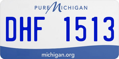 MI license plate DHF1513