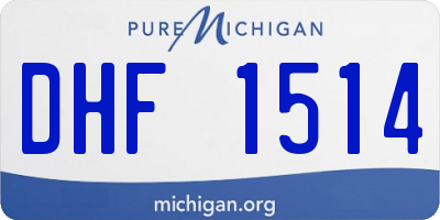 MI license plate DHF1514
