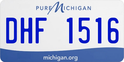 MI license plate DHF1516