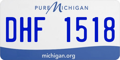 MI license plate DHF1518
