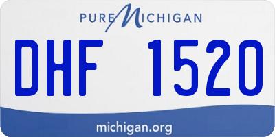 MI license plate DHF1520