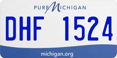 MI license plate DHF1524