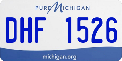 MI license plate DHF1526