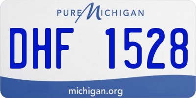 MI license plate DHF1528