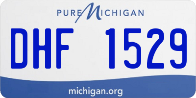 MI license plate DHF1529