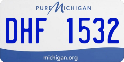 MI license plate DHF1532