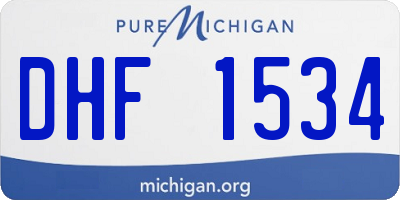 MI license plate DHF1534