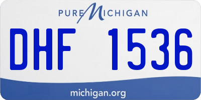 MI license plate DHF1536