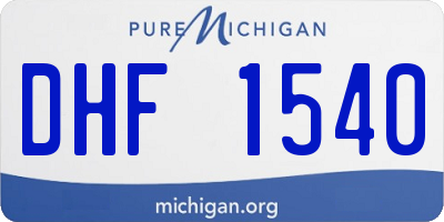 MI license plate DHF1540