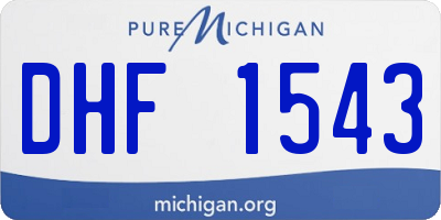 MI license plate DHF1543