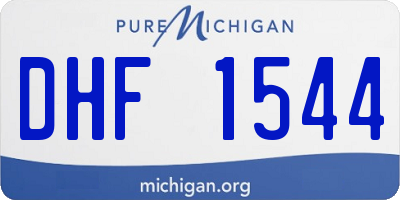 MI license plate DHF1544