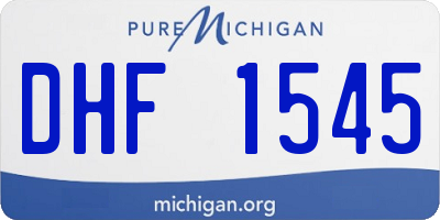 MI license plate DHF1545