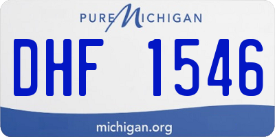 MI license plate DHF1546